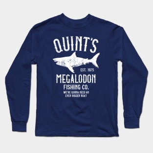 Quint's Megalodon Shark Fishing - The Meg Long Sleeve T-Shirt